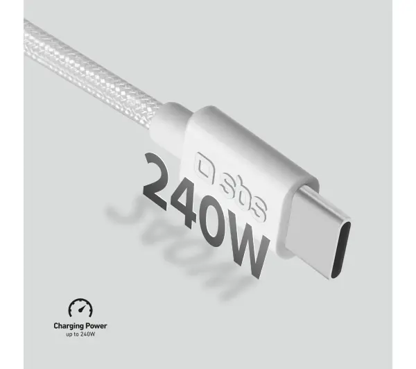 SBS USB-C do USB-C 4.0 240W 1m Biały