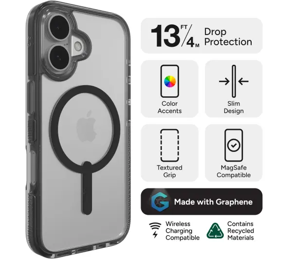 Zagg Santa Cruz Snap MagSafe do iPhone 16 Czarny