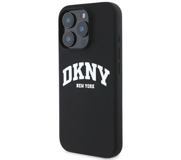 DKNY Silicone White Printed Logo MagSafe do iPhone 16 Pro Max Czarny