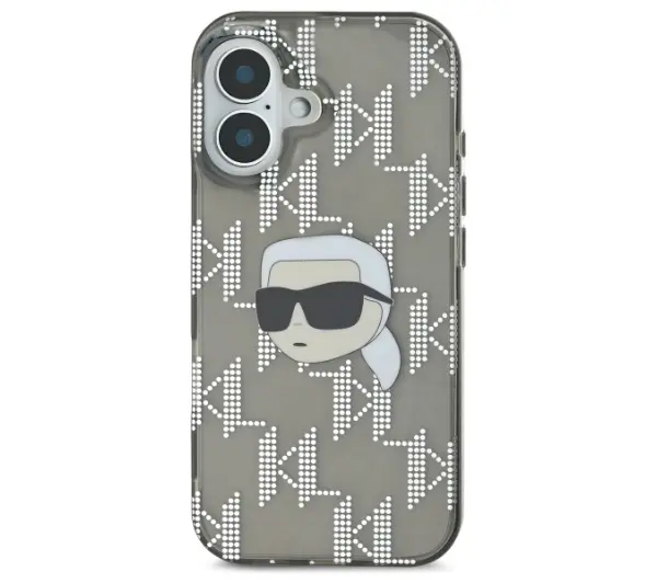 Karl Lagerfeld IML Karl Head Electroplated do iPhone 16 Czarny