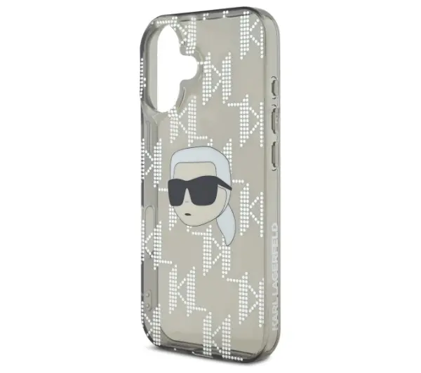 Karl Lagerfeld IML Karl Head Electroplated do iPhone 16 Czarny