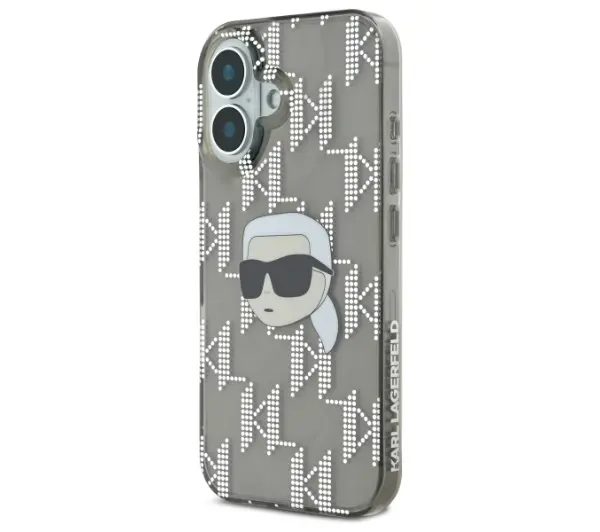 Karl Lagerfeld IML Karl Head Electroplated do iPhone 16 Czarny