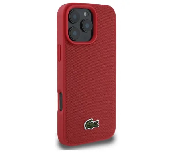 Lacoste Iconic Petit Pique MagSafe do iPhone 16 Pro Czerwony