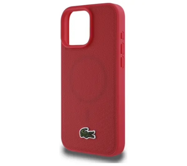 Lacoste Iconic Petit Pique MagSafe do iPhone 16 Pro Czerwony