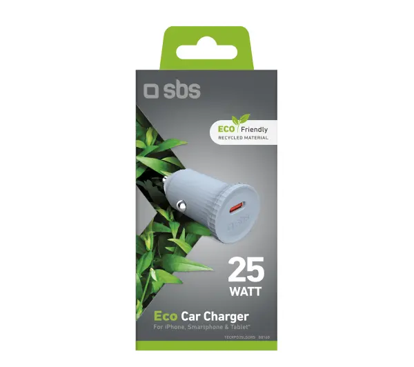 SBS ECO Car GRS USB-C 25W Zielony