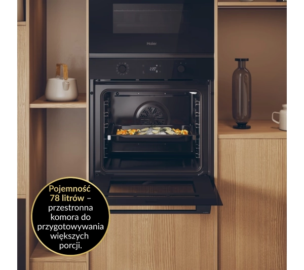 Haier ID Series 2 H6 ID23B3CTW Funkcje AI Termoobieg AirFry Zdalne sterowanie Czarny - Kup na Raty - RRSO 0%