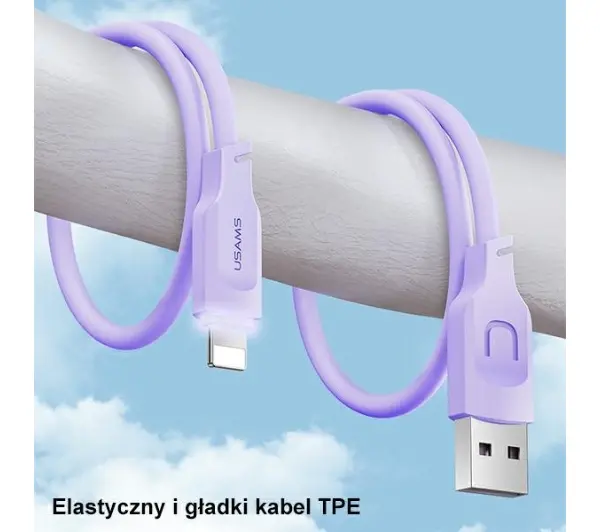 USAMS USB do Lightning 2,4A Fast Charging Lithe Series 1,2m Zielony