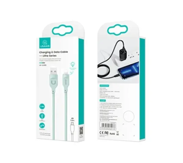 USAMS USB do Lightning 2,4A Fast Charging Lithe Series 1,2m Zielony