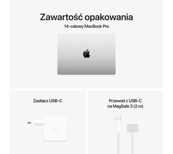 Apple MacBook Pro 2024 14,2" M4 Pro 24GB RAM 512GB Dysk macOS Srebrny Funkcje AI - Kup na Raty - RRSO 0%