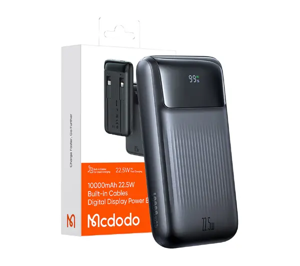 Mcdodo MC-0241 Digital Display 10000mAh 22.5W Czarny