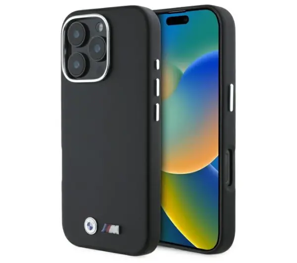 BMW M Smooth Full Wrapped Metal do iPhone 16 Pro Czarny