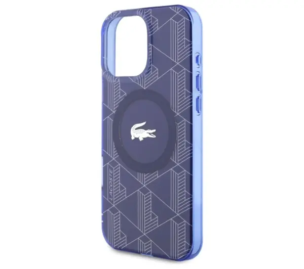 Lacoste IML Blend Monogram MagSafe do iPhone 16 Pro Max Granatowy