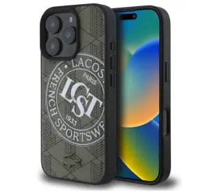 Lacoste Mono Sportswear MagSafe do iPhone 16 Pro Max Khaki