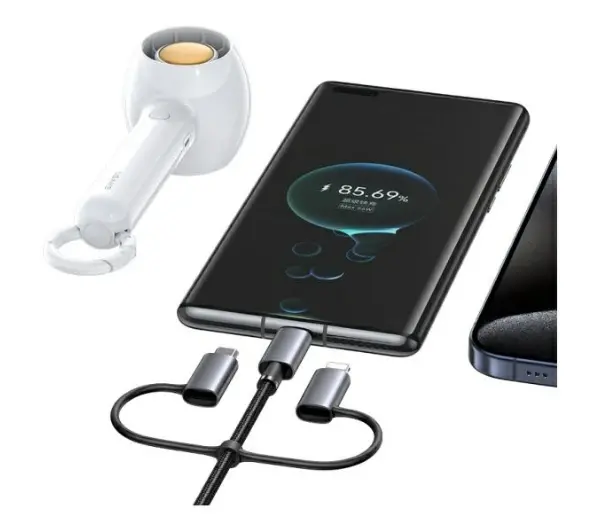 USAMS 6w1 Fast Charging 60W 1,2m Czarny