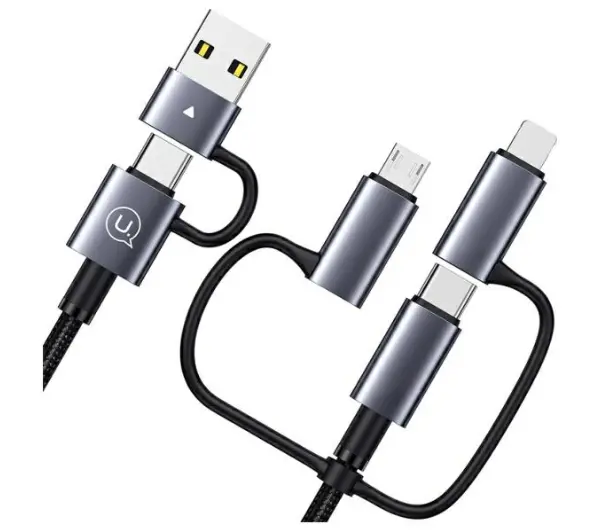 USAMS 6w1 Fast Charging 60W 1,2m Czarny