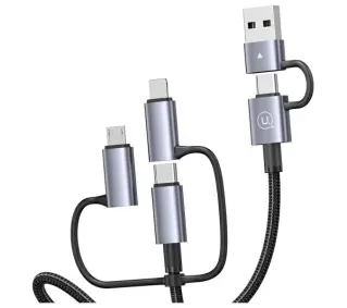 USAMS 6w1 Fast Charging 60W 1,2m Czarny