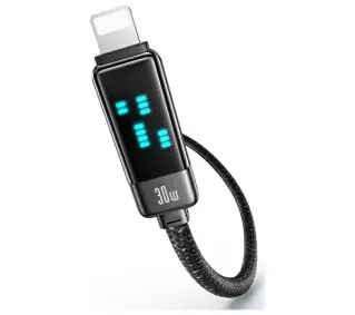 USAMS USB-C do Lightning 30W 1,2m Czarny