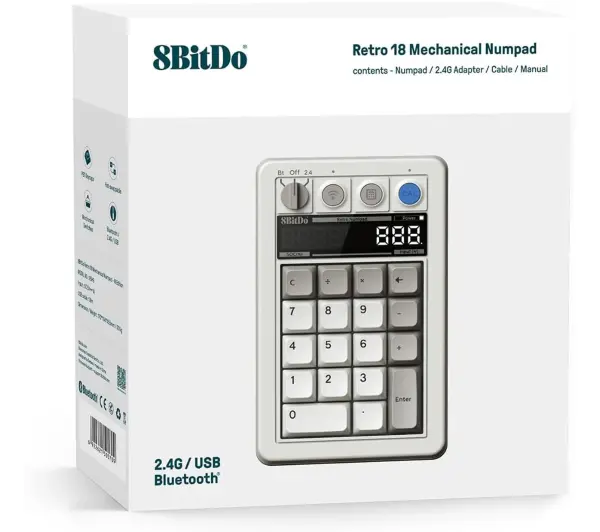 8BitDo Retro 18 Numpad M Edition Biały