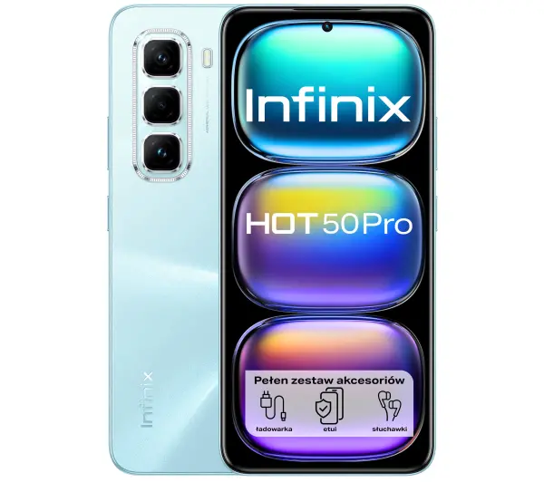 Infinix Hot 50 Pro 8/256GB Funkcje AI 6.78" 120Hz 50Mpix Niebieski