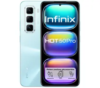 Infinix Hot 50 Pro 8/256GB Funkcje AI 6.78" 120Hz 50Mpix Niebieski - Kup na Raty - RRSO 0%