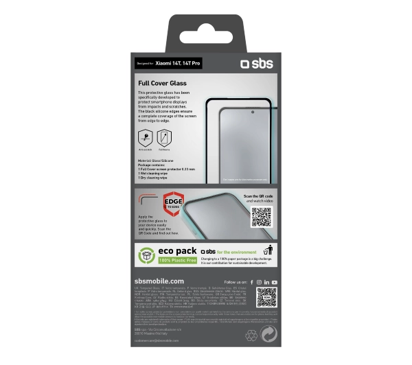 SBS Full Cover Glass Screen Xiaomi 14T/14T Pro