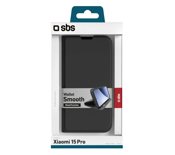 SBS Smooth Wallet do Xiaomi 15 Pro Czarny