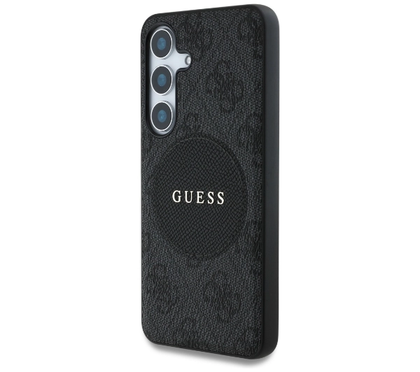 Guess 4G Round Patch Classic Logo MagSafe do Galaxy S25 Plus Czarny
