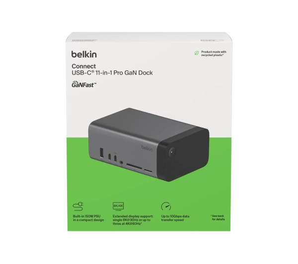 Belkin USB-C 11w1 GaN PD 150W HDMI 8K INC020KQSGY Szary - Kup na Raty - RRSO 0%