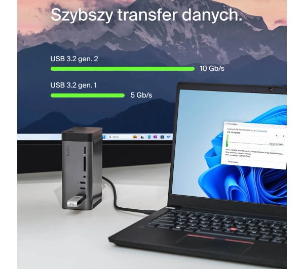 Belkin USB-C 11w1 GaN PD 150W HDMI 8K INC020KQSGY Szary - Kup na Raty - RRSO 0%