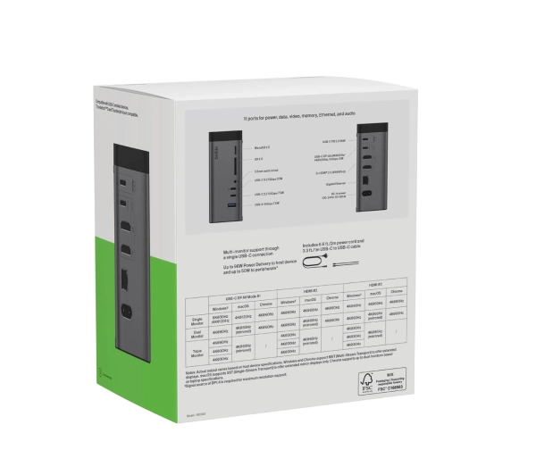 Belkin USB-C 11w1 GaN PD 150W HDMI 8K INC020KQSGY Szary - Kup na Raty - RRSO 0%