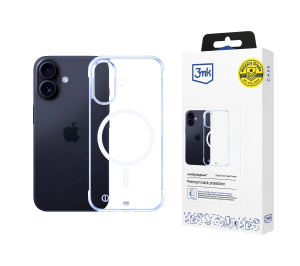 3mk Just20g Case do iPhone 16 Przezroczysty