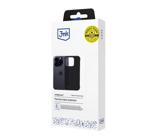 3mk Just20g Matt Case do iPhone 15 Pro Czarny