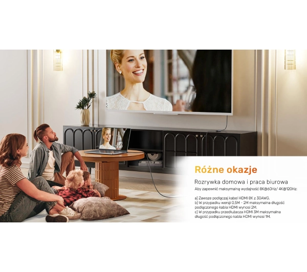 Unitek C11091AGY01-2M (M-F) 2.1, 8K 2m