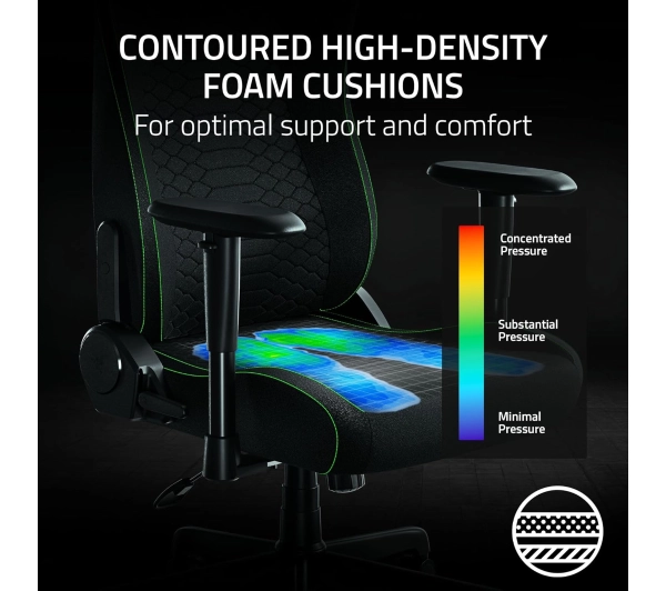 Razer Iskur V2 X Fabric Gamingowy do 136kg Tkanina Czarny - Kup na Raty - RRSO 0%