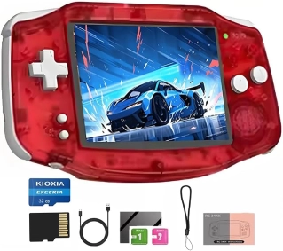 Anbernic RG34XX Transparentny czerwony - Kup na Raty - RRSO 0%