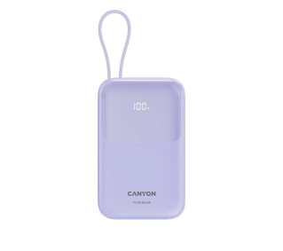 Canyon OnPower 101 z kablem USB-C 10000mAh 22,5W Fioletowy