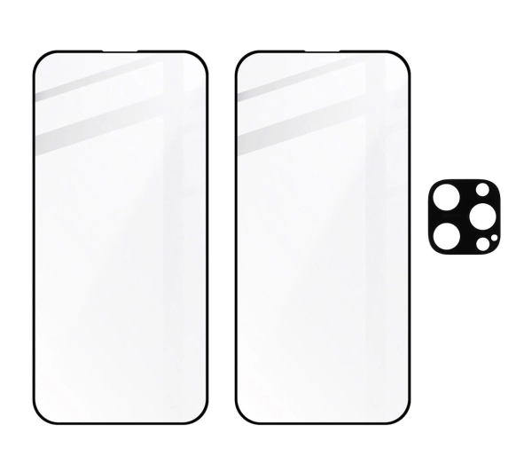Bizon 2x szkło + szybka na aparat Edge 2 Pack do iPhone 15 Pro Max