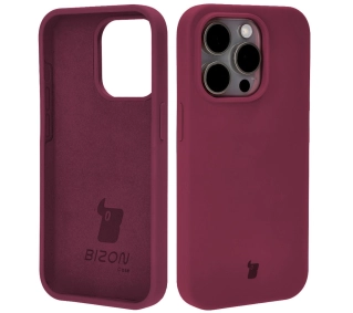 Bizon Silikonowe Soft do iPhone 15 Pro Ciemno-fioletowy