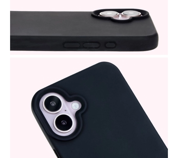 Bizon Silikonowe Soft do iPhone 16 Plus Czarny