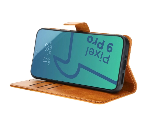 Bizon z klapką Pocket do Google Pixel 9 Pro XL Brązowy