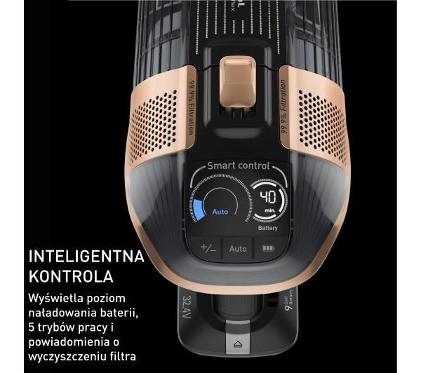 Tefal X-Force Flex 15.60 Aqua TY99G3 160min Funkcja mycia Wymienny akumulator Mini elektroszczotka - Kup na Raty - RRSO 0%