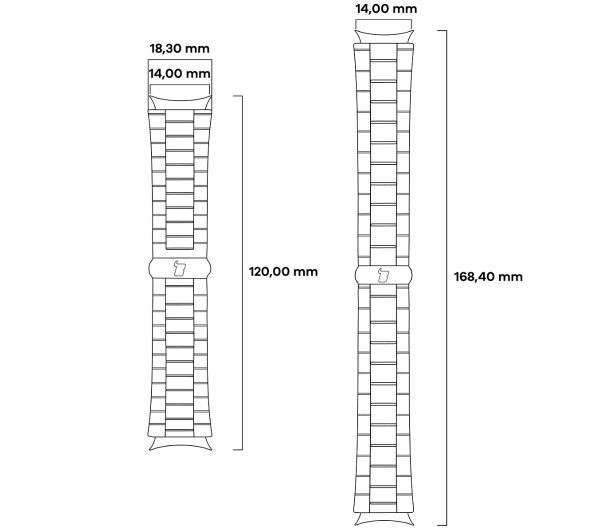 Bizon ze stali nierdzewnej Aura do Xiaomi Smart Band 9 / 9 NFC / 8 Czarny