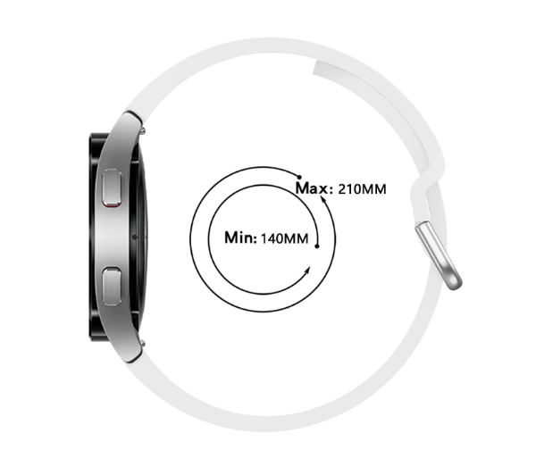 Bizon Strap Watch Silicone do Galaxy Watch 20mm Biały