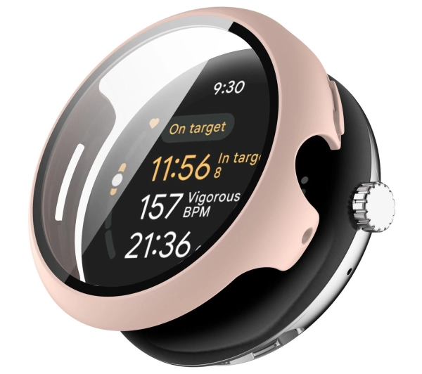 Bizon ze szkłem do Google Pixel Watch 3 41mm Różowy