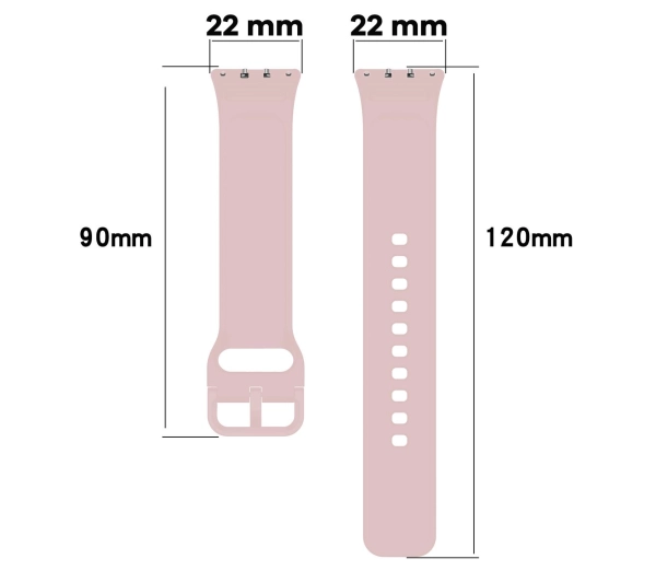 Bizon Strap Watch Silicone do Galaxy Fit 3 Różowy