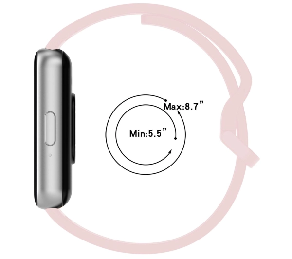 Bizon Strap Watch Silicone do Galaxy Fit 3 Różowy