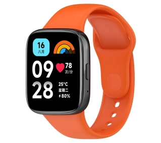 Bizon Strap Watch Dots do Xiaomi Redmi Watch 3 Active Pomarańczowy