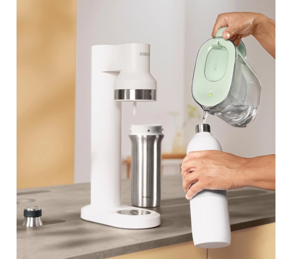 Brita sodaTRIO Ze Stali Nierdzewnej 1l Biały