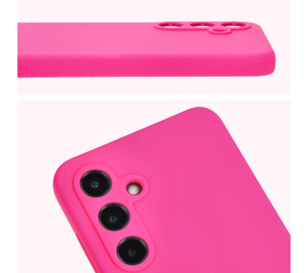 Bizon Silikonowe Soft do Galaxy S24 FE Neonowo-różowy
