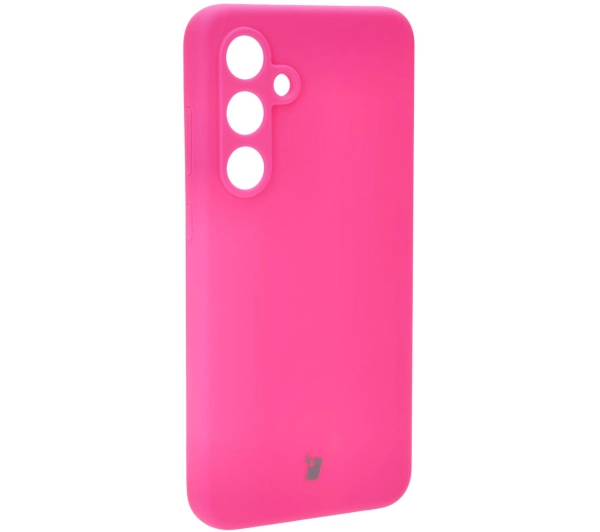 Bizon Silikonowe Soft do Galaxy S24 FE Neonowo-różowy